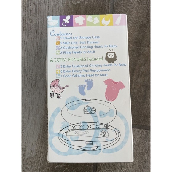 Baby Nail Trimmer Electric - 20 in 1 Safe Baby Nail File Clippers Blue - Picture 2 of 4